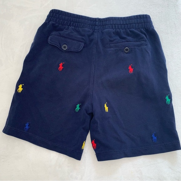 Polo Ralph Lauren blue yellow red green cotton shorts age 8 - Picture 2 of 6